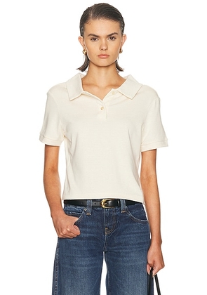 KHAITE Jasna Top in Cream - Cream. Size L (also in ).