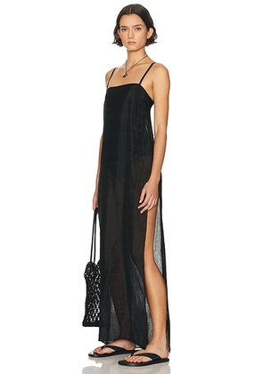 Matteau Sheer Cami Dress in Black - Black. Size 4 (also in ).