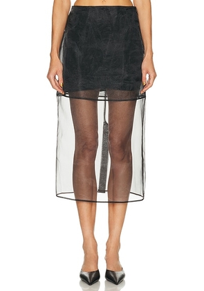 L'Academie by Marianna Blaire Midi Skirt in Black - Black. Size M (also in XXS, XS, S).