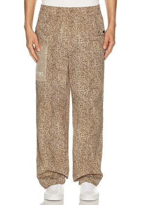 Malbon Golf Mesh Basket Pocket Pant in Digital Wool - Brown. Size M (also in L).