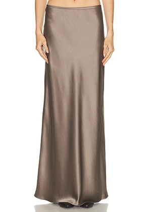 LESET Barb Bias Skirt in Taupe - Taupe. Size L (also in M).