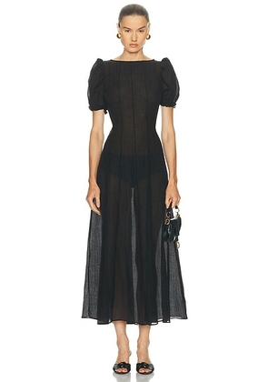 LPA Emory Midi Dress in Black - Black. Size M (also in L, S, XS, XXS).