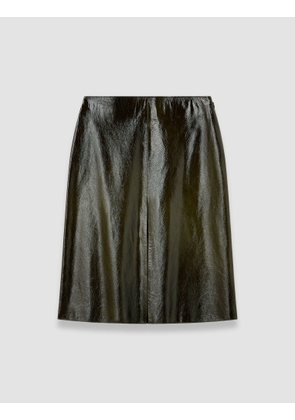 Baha Textured Patent Leather Skirt - 38
