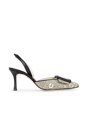 Manolo Blahnik Mayslibi 70 Pump in Black - Black. Size 36.5 (also in 36, 37, 37.5, 38, 38.5, 39, 39.5, 40).