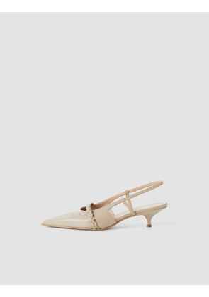 Anisa Patent Leather Slingback Shoes - 38