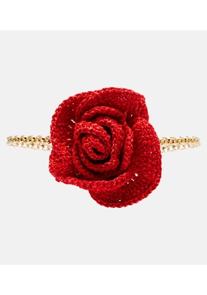 Magda Butrym Crochet floral-applique gold-plated necklace