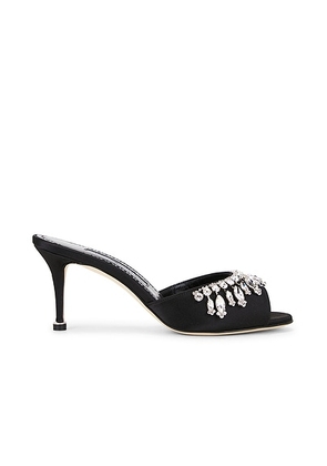 Manolo Blahnik Tulimu 70 Sandal in Black - Black. Size 36.5 (also in 36, 37.5, 38, 39, 39.5, 40).