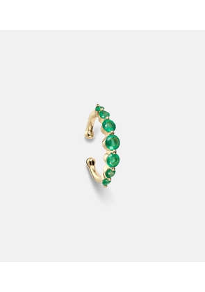 Shay Jewelry Gradual Round 18kt gold ear cuff with emeralds
