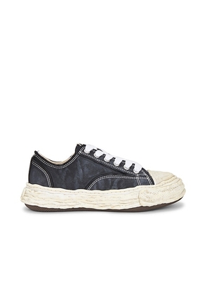 Maison MIHARA YASUHIRO Peterson 23Original Sole Embroidery Vintage Effect Canvas Low Top Sneaker in Black - Black. Size 41 (also in 40, 42, 43, 44,...