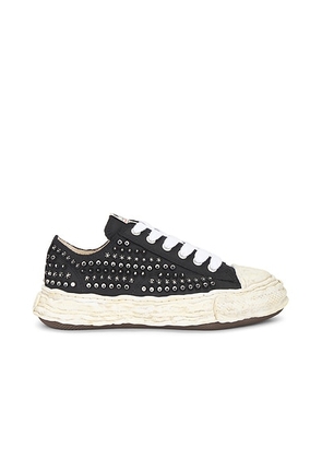 Maison MIHARA YASUHIRO Peterson 23Original Sole Studded Paint Canvas Low Top Sneaker in Black - Black. Size 42 (also in 41, 43, 44, 46).