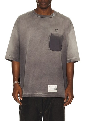 Maison MIHARA YASUHIRO Sun Faded Tee in Black - Black. Size 50 (also in 52).