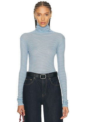 American Vintage Massachusetts Top in Rayures Azur - Baby Blue. Size M (also in L).