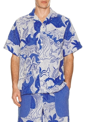 OAS Mystea Cuba Shirt in Blue - Blue. Size M (also in L, S).