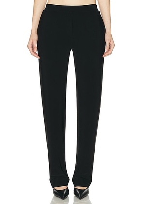 Norma Kamali Flat Front Men's Pant in Black - Black. Size M (also in L, S, XS).