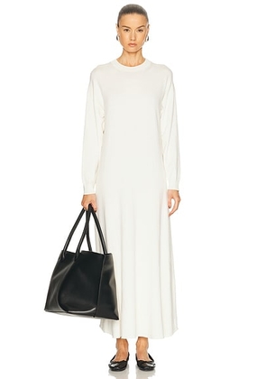 Loulou de Saison Lucy Oversized Sweater Dress in Ivory - Ivory. Size S (also in XS, L).