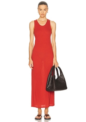 Loulou de Saison Myron A-Line Tank Dress in Red - Brick. Size M (also in XS, S, L).
