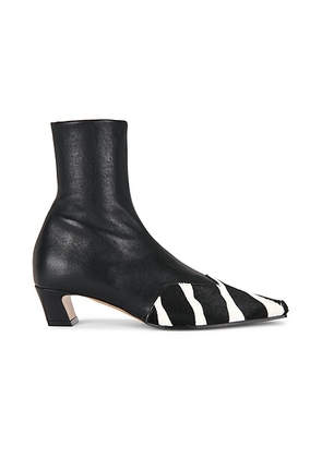 KHAITE Nevada Ankle Stretch Boot in Black & White - Black,White. Size 35.5 (also in 36.5, 37, 38, 38.5, 39, 39.5, 40).