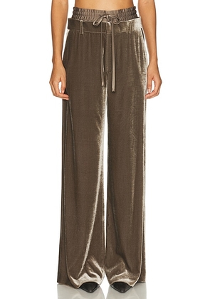 Monse Combo Double Waistband Trouser in Teak - Metallic Bronze. Size 2 (also in 4, 6).