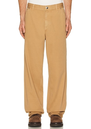 Moncler Garment Dyed Trousers in Camel - Brown. Size 48 (also in 46, 50, 52).