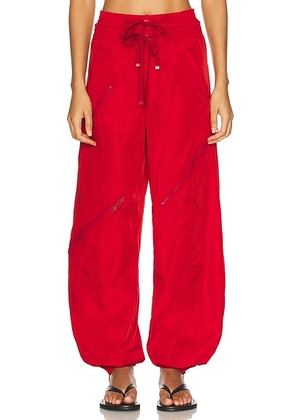 Monse Double Waistband Pant in Molten Lava - Red. Size 4 (also in ).