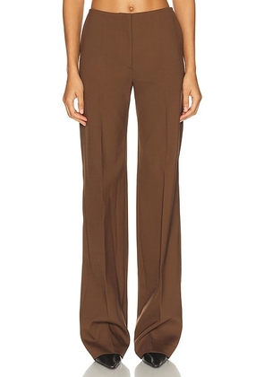 Mugler Straight Leg Pant in Tobacco - Brown. Size 34 (also in 36, 38, 40).