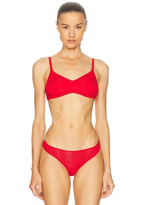 Negative Underwear Whipped Non-wire Bra in Cerise - Red. Size 1 (also in 0, 2, 3, 4, 5).