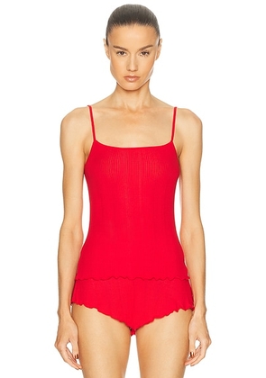 Negative Underwear Whipped Cami in Cerise - Red. Size M (also in XS, L, XL/1X).