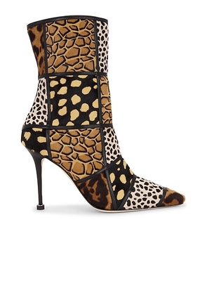 Manolo Blahnik Trulona 105 Boot in Black - Brown. Size 38 (also in 36, 40).
