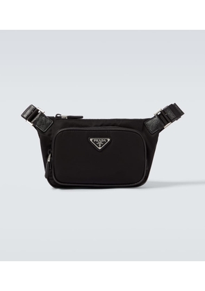Prada Re-Nylon leather-trimmed belt bag