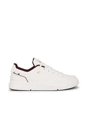 On The Roger Centre Court in Ivory & Maroon - White. Size 10.5 (also in 10, 11, 11.5, 12, 12.5, 13, 7, 7.5, 8, 8.5, 9, 9.5).
