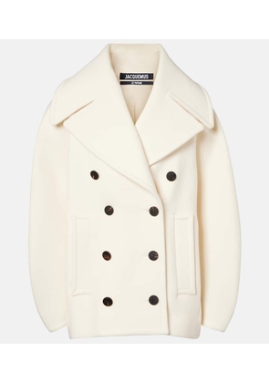 Jacquemus Ovalo virgin wool peacoat