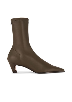 KHAITE Arizona 40 Ankle Boot in Dark Olive - Olive. Size 35.5 (also in 41, 35, 36, 36.5, 37, 37.5, 38, 39, 39.5).