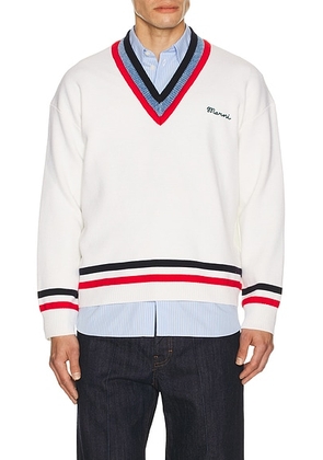 Marni V Neck Sweater in Alabaster - Cream. Size 48 (also in 50, 52).