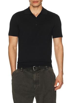 NILI LOTAN Bryce Polo Sweater in Dark Navy - Navy. Size S (also in XXL/2X).