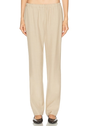 Loulou de Saison Scot Ankle Length Straight Leg Pant in Beige - Beige. Size 34 (also in 36, 38, 40, 42).
