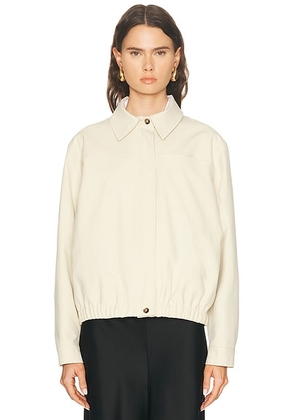 Loulou de Saison Drew Windbreaker Jacket in Beige - Beige. Size 36 (also in 38, 42).