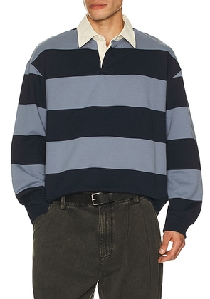 NN07 David Polo in Blue Stripe - Blue. Size S (also in XXL/2X).