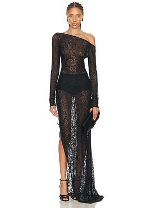 Kiki de Montparnasse Michelia Long Dress in Black - Black. Size M (also in L).