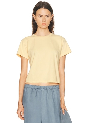 LESET The Margo Tee in Butter - Lemon. Size L (also in XS, S, M, XL).