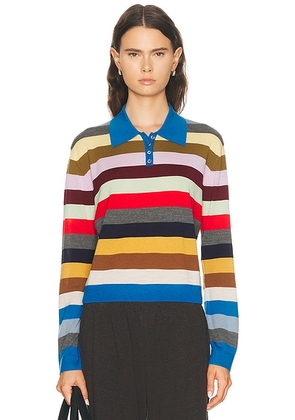 LESET James Polo in Multistripe - Royal,Grey. Size L (also in ).