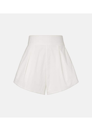 Adriana Degreas Solid pleated cotton shorts