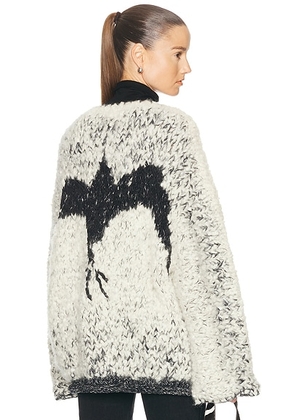 KHAITE Jack Cardigan in Black & Glaze - Black. Size XS/S (also in M/L).