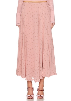 Mirror Palais Buttercream Skirt in Mauve - Mauve. Size S (also in M, L).