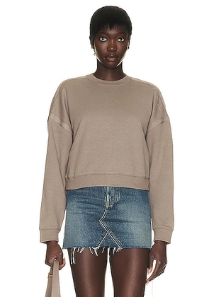 Saint Laurent Round Neck Sweatshirt in Mastic - Grey. Size M (also in L, S, XL, XS).