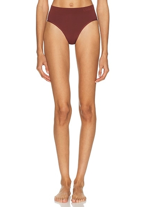 LDMA High Sculpt Seamless Brief in Crimson - Burgundy. Size M (also in XS, S, L).
