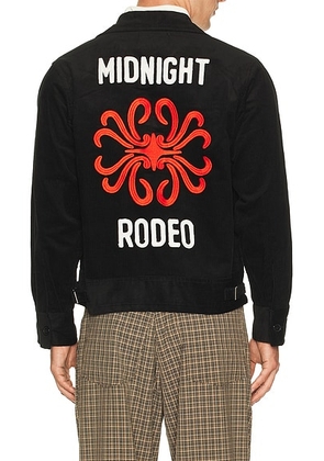 Midnight Rodeo Cord Club Jacket in Black - Black. Size L (also in S, M, XL/1X, XXL/2X).