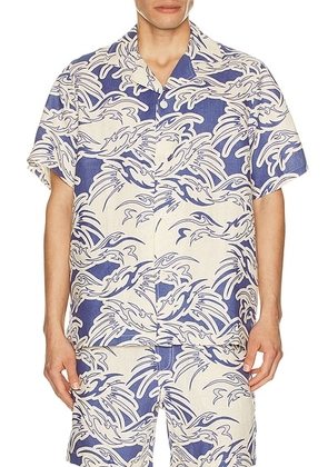 OAS Rouge Cuba Shirt in Blue - Blue. Size L (also in M, S, XL/1X).