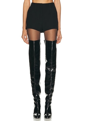 Mugler High Waisted Short in Black - Black. Size 36 (also in 40).