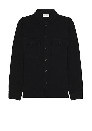 Saint Laurent Oversize Chemise in Noir - Black. Size S (also in ).