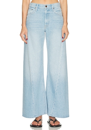 MOTHER The Lemon Twist Sneak Jeans in Munchies - Baby Blue. Size 23 (also in 24, 25, 26, 27, 28, 29, 30, 31, 32, 34).